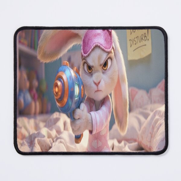 Item preview, Do Not Disturb Funny Angry Bunny Cartoon Art designed and sold by AfresStudio.