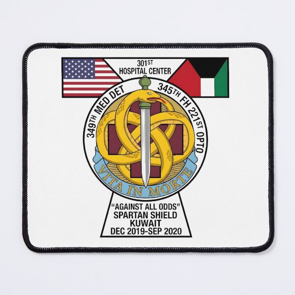 Item preview, 301st Hospital Center Operation Spartan Shield Kuwait Deployment Patch designed and sold by CharlieDesings.
