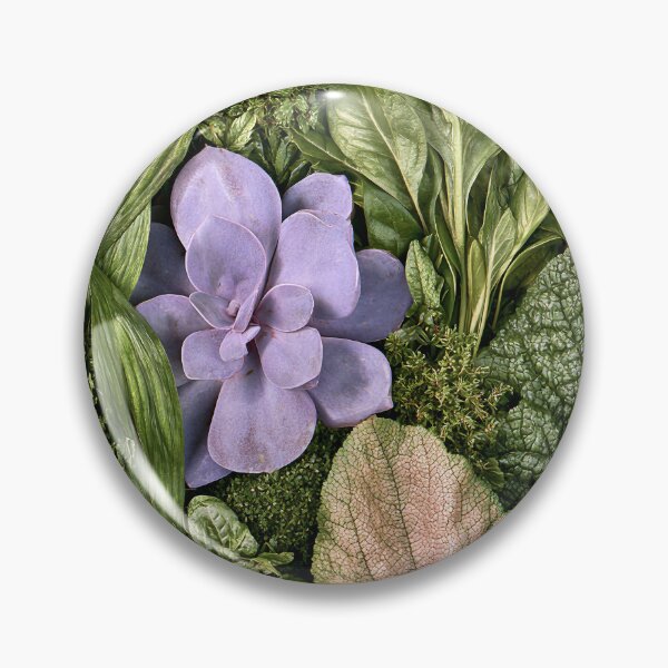 Item preview, Organic Worlds: Emerald & Violet Garden — Tropical Foliage Collage designed and sold by Atlas-of-Worlds.