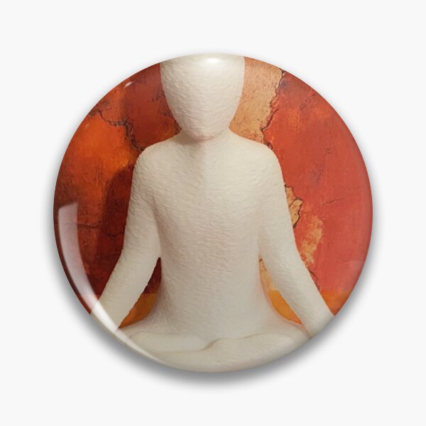 Item preview, White Meditator in Orange Mountains  designed and sold by ArtbyDeeDeeO.