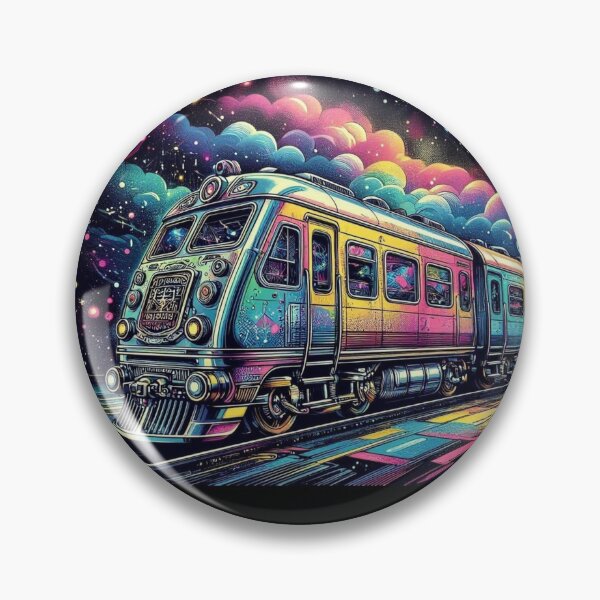 Item preview, Cosmic Train Journey – Surreal Futuristic Illustration designed and sold by Dogandesighn.