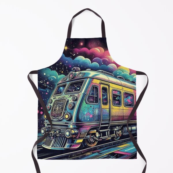 Item preview, Cosmic Train Journey – Surreal Futuristic Illustration designed and sold by Dogandesighn.