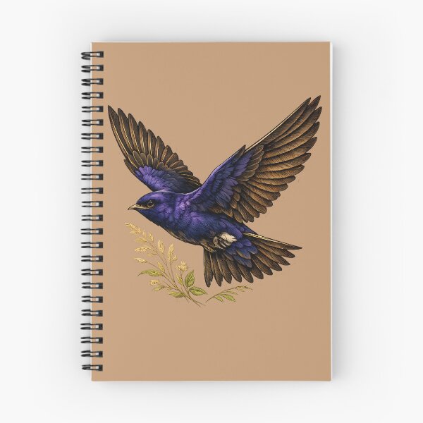 Item preview, Purple swallow in elegant flight designed and sold by Daily Quirk.