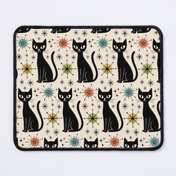 Item preview, Retro Vintage Atomic 1950s Cat Pattern designed and sold by tonymagnerart.