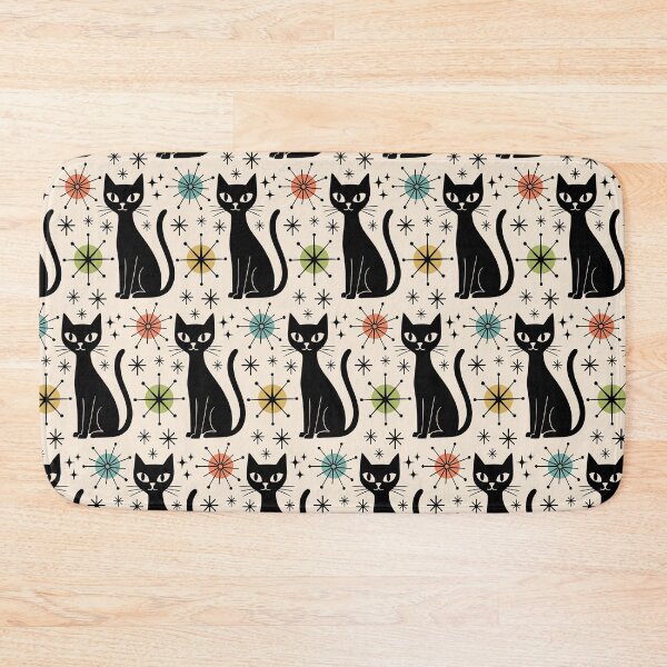 Item preview, Retro Vintage Atomic 1950s Cat Pattern designed and sold by tonymagnerart.