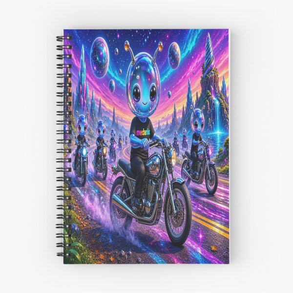 Item preview, Cosmic Bikers - Cute Alien Motorcycle Club "medanix" designed and sold by Breezes-of-Ida.