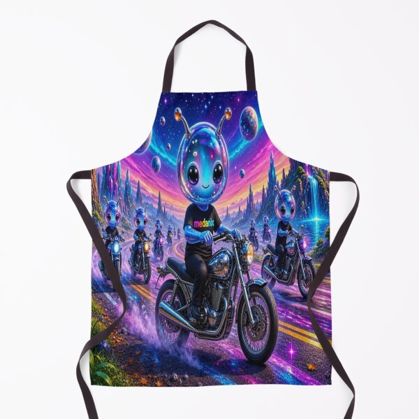 Item preview, Cosmic Bikers - Cute Alien Motorcycle Club "medanix" designed and sold by Breezes-of-Ida.