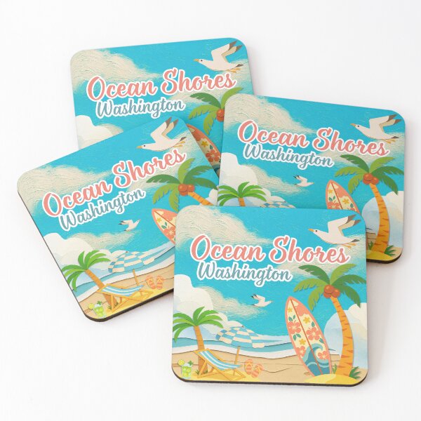 Item preview, Ocean Shores Washington Beach Design | Textured Painterly Summer Vacation Art designed and sold by DonnaRaine.