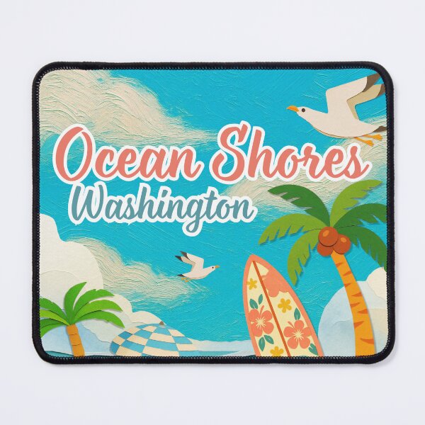 Item preview, Ocean Shores Washington Beach Design | Textured Painterly Summer Vacation Art designed and sold by DonnaRaine.