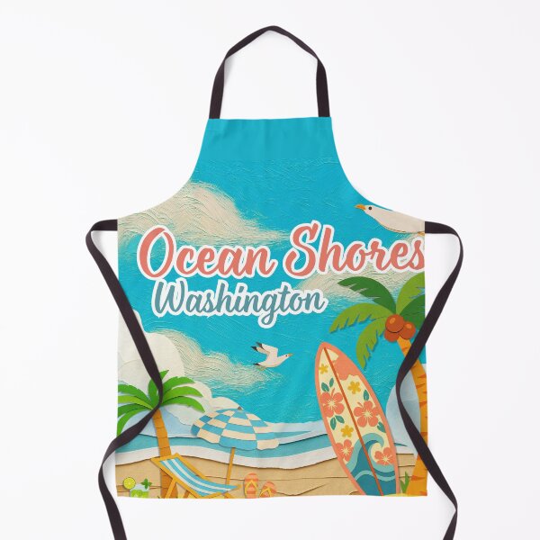 Item preview, Ocean Shores Washington Beach Design | Textured Painterly Summer Vacation Art designed and sold by DonnaRaine.