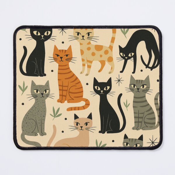 Item preview, Retro Vintage 1950s Cat Pattern designed and sold by tonymagnerart.