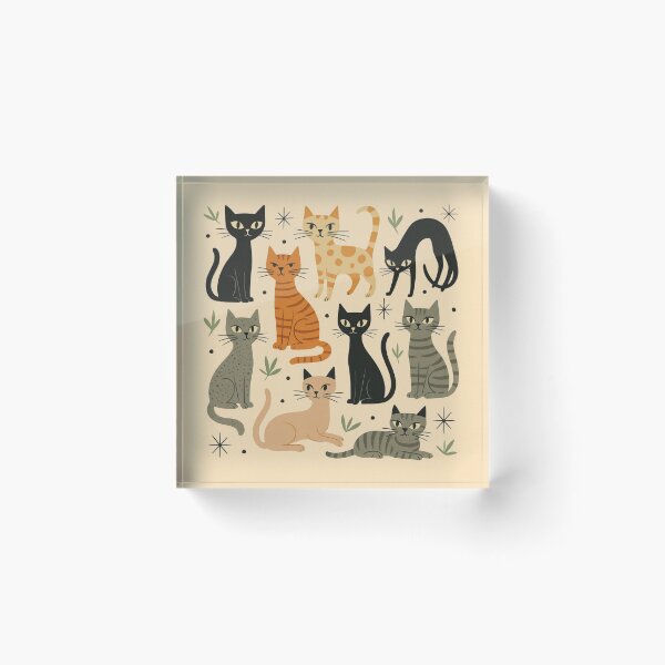 Item preview, Retro Vintage 1950s Cat Pattern designed and sold by tonymagnerart.