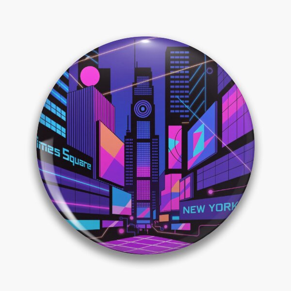 Item preview, Cyberpunk New York City Times Square Neon Graphic designed and sold by NOVASTOCK117.