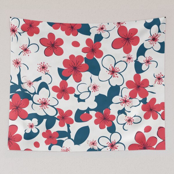 Item preview, Abstract Sakura Floral Pattern designed and sold by DesignedOutside.