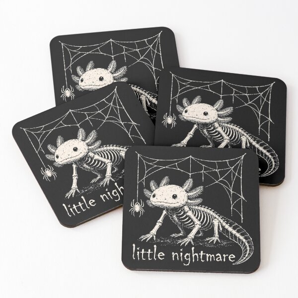 Item preview, Little Nightmare Axolotl Skeleton – Cute Spooky Halloween Gothic Design designed and sold by MAPDDesigns.