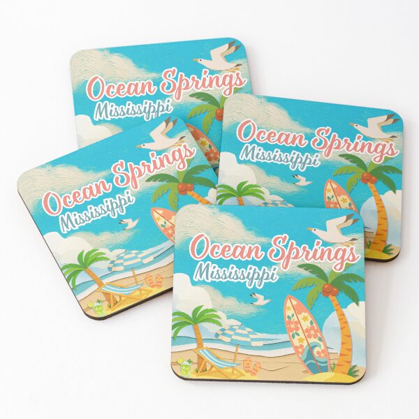 Item preview, Ocean Springs Mississippi Beach Design | Textured Painterly Summer Vacation Art designed and sold by DonnaRaine.