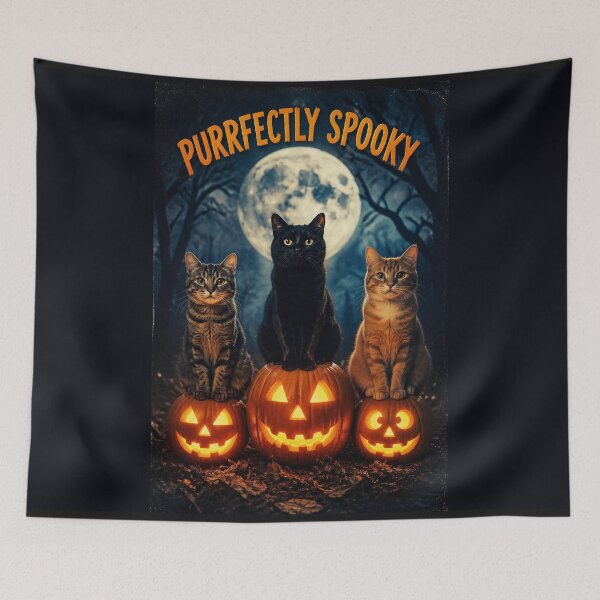 Item preview, Purrfectly Spooky Cats Halloween Full Moon designed and sold by Infinityspark.