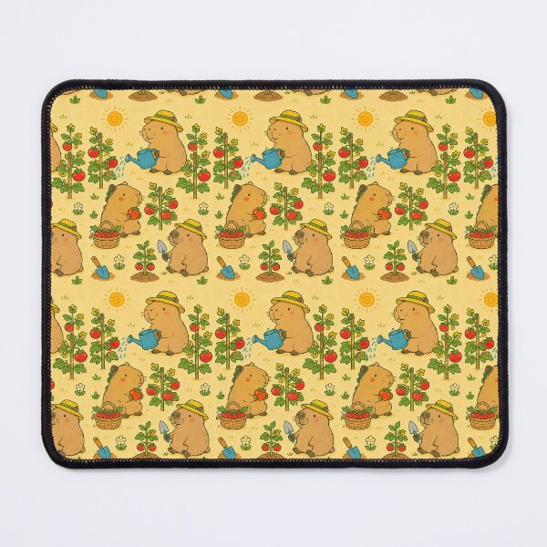 Item preview, Capybara Tomato Garden Pattern designed and sold by Soft Berry Studio.
