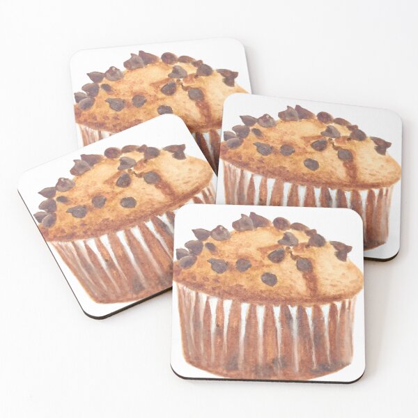 Item preview, Chocolate Muffin Watercolor – Cozy Bakery Dessert Illustration designed and sold by Lyannaadesign.