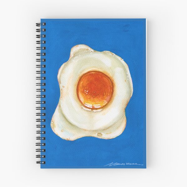Item preview, Fried Egg Still Life: Blue Watercolour and Gouache Study designed and sold by ArithraStudio.