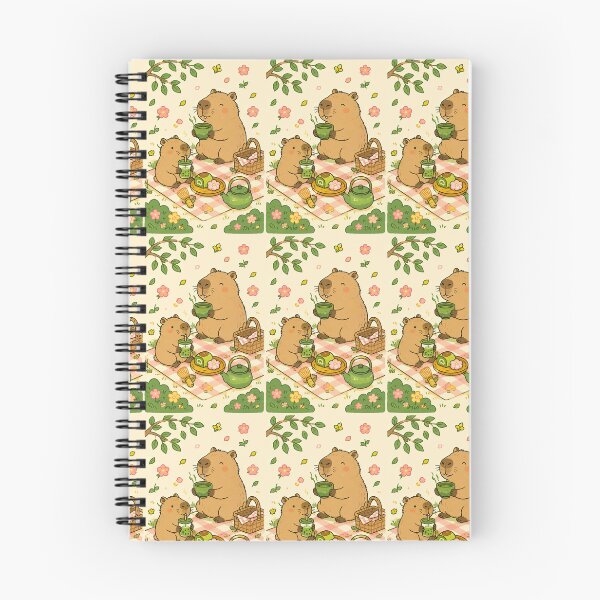 Item preview, Capybara Matcha Picnic Pattern designed and sold by Soft Berry Studio.