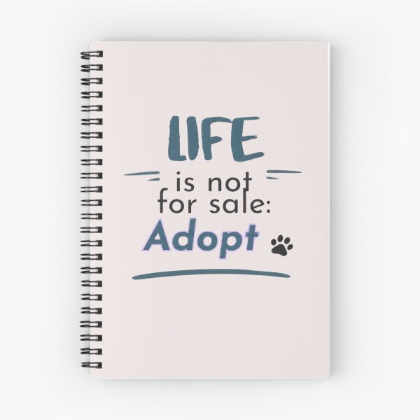 Item preview, Life Is Not For Sale - Adopt, Animal Rescue and Adoption, Gray Azure Color designed and sold by Julia N.