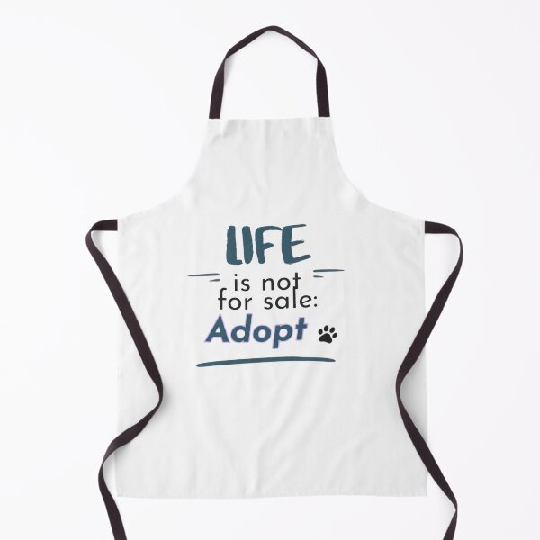 Item preview, Life Is Not For Sale - Adopt, Animal Rescue and Adoption, Gray Azure Color designed and sold by Julia N.