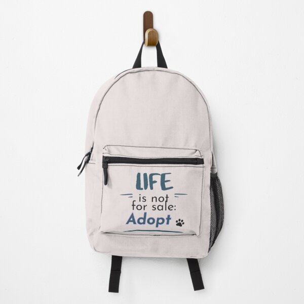 Item preview, Life Is Not For Sale - Adopt, Animal Rescue and Adoption, Gray Azure Color designed and sold by Julia N.