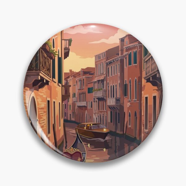 Item preview, Venice Italy Original Custom Vintage Poster Wall Art Design Pillow Gift designed and sold by Cool Robot Bro..