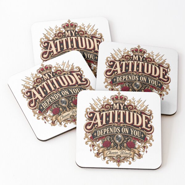 Item preview, My Attitude Depends On You Sarcastic Design designed and sold by InkroarCo.