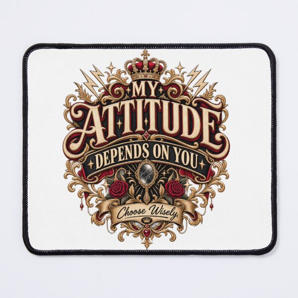 Item preview, My Attitude Depends On You Sarcastic Design designed and sold by InkroarCo.