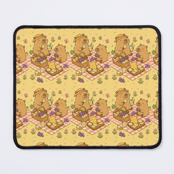 Item preview, Capybara Cheese Picnic Pattern designed and sold by Soft Berry Studio.