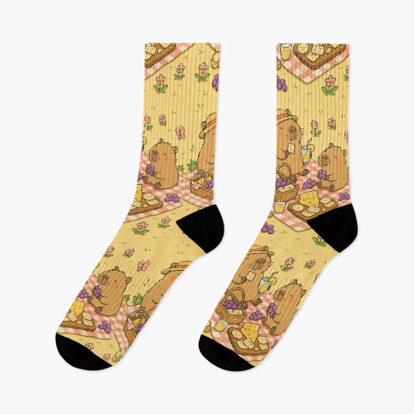 Item preview, Capybara Cheese Picnic Pattern designed and sold by Soft Berry Studio.