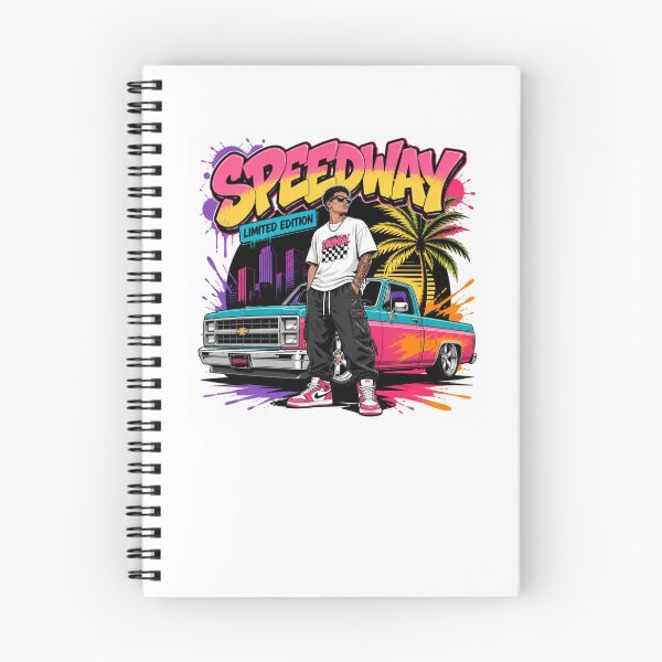 Item preview, Retro Street Racing Pickup Truck – Neon Summer Speedway Streetwear designed and sold by PrintWavePro.