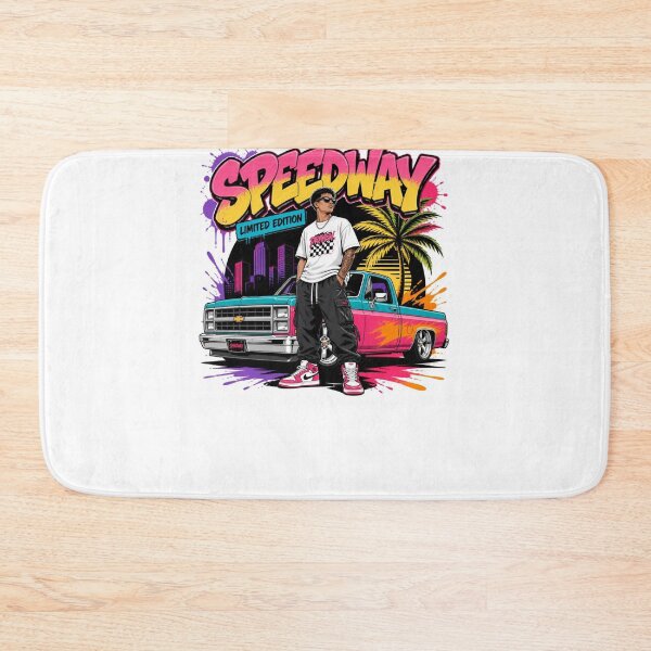 Item preview, Retro Street Racing Pickup Truck – Neon Summer Speedway Streetwear designed and sold by PrintWavePro.
