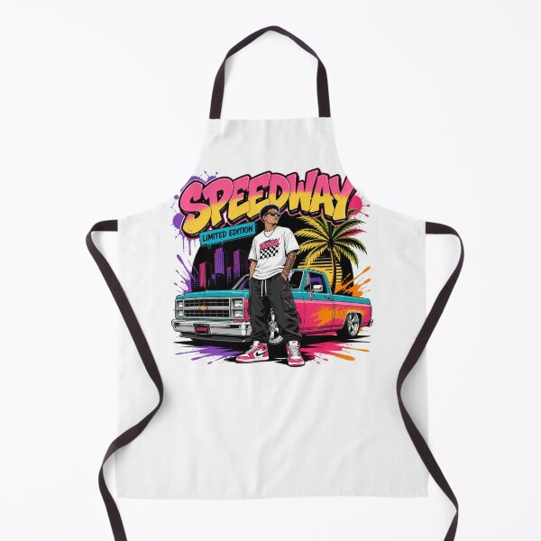 Item preview, Retro Street Racing Pickup Truck – Neon Summer Speedway Streetwear designed and sold by PrintWavePro.