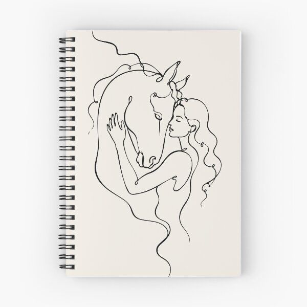 Item preview, Woman and Horse Head One Line Drawing designed and sold by FemmePod.