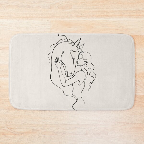 Item preview, Woman and Horse Head One Line Drawing designed and sold by FemmePod.