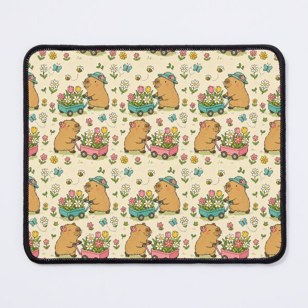 Item preview, Capybara Flower Wagon Pattern designed and sold by Soft Berry Studio.