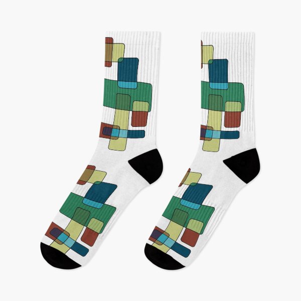 Item preview, Colored Geometric Pattern - overlapping rectangles with muted colors designed and sold by AndysTeeShop.