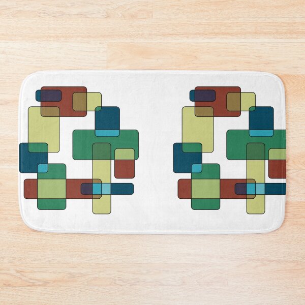 Item preview, Colored Geometric Pattern - overlapping rectangles with muted colors designed and sold by AndysTeeShop.