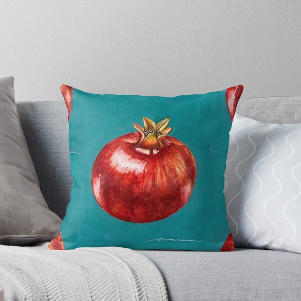 Item preview, Red Pomegranate Still Life: Watercolour and Gouache Study designed and sold by ArithraStudio.