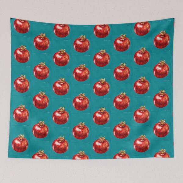 Item preview, Red Pomegranate Still Life: Watercolour and Gouache Study designed and sold by ArithraStudio.