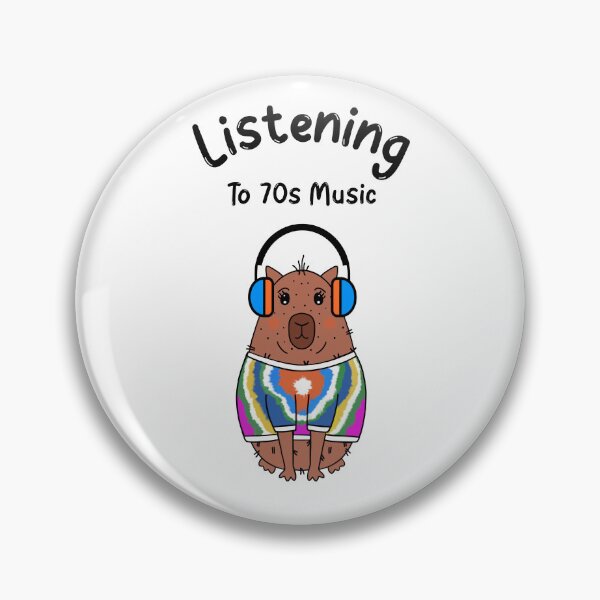 Item preview, Retro Design Capybara Tye Dye Listening To 70s Rock Music designed and sold by Sartoris Art.