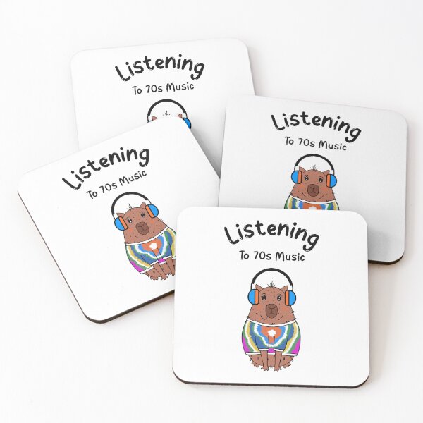 Item preview, Retro Design Capybara Tye Dye Listening To 70s Rock Music designed and sold by Sartoris Art.