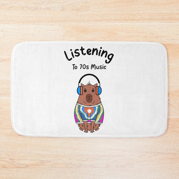 Item preview, Retro Design Capybara Tye Dye Listening To 70s Rock Music designed and sold by Sartoris Art.