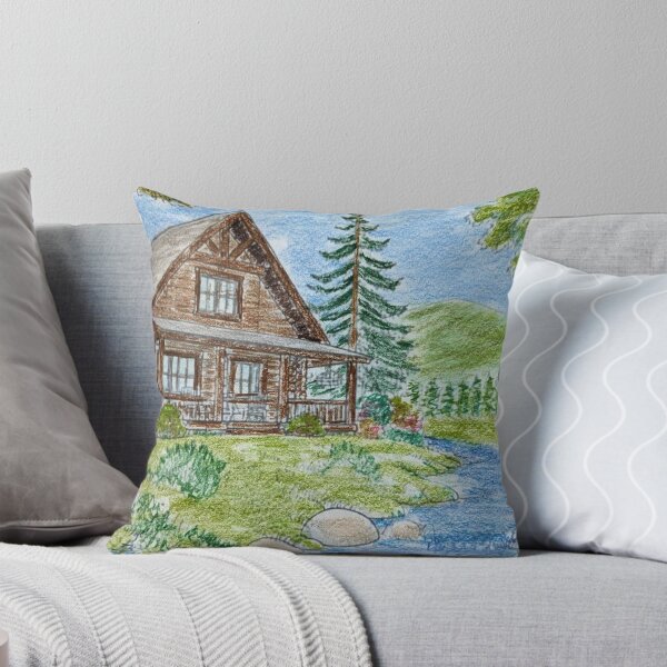 Item preview, Cabin by a peaceful stream designed and sold by Outhigh78.