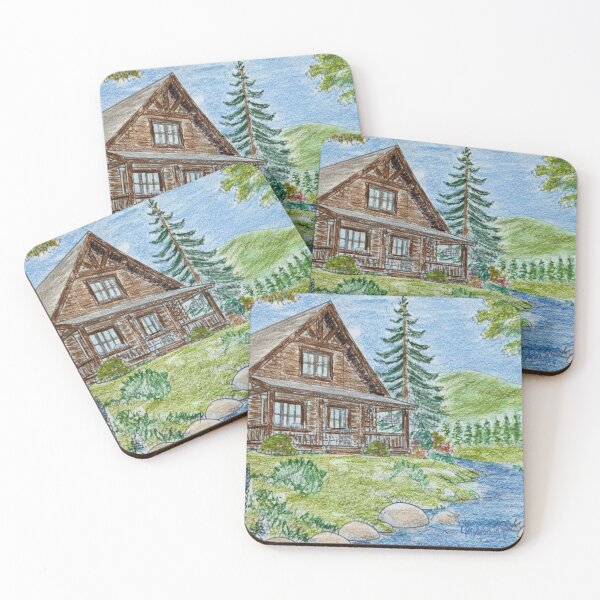 Item preview, Cabin by a peaceful stream designed and sold by Outhigh78.