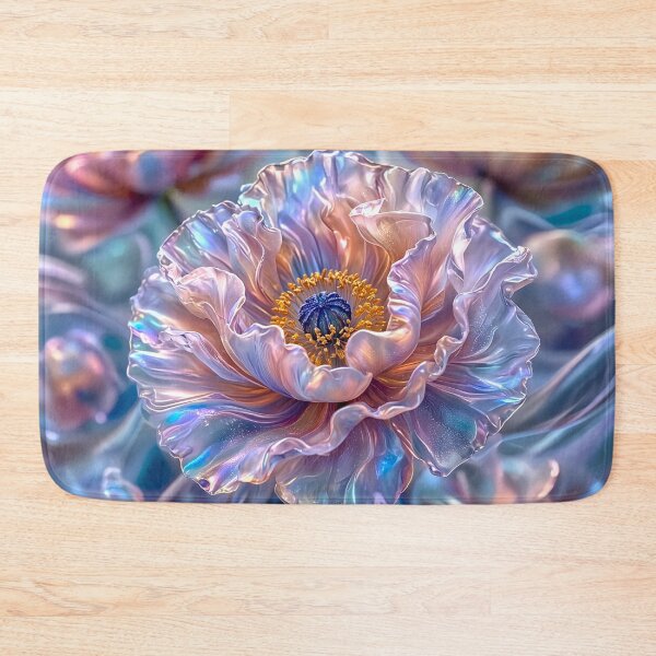 Item preview, Iridescent Silk Poppy – Holographic Dream Floral Art designed and sold by fantasystyleiom.