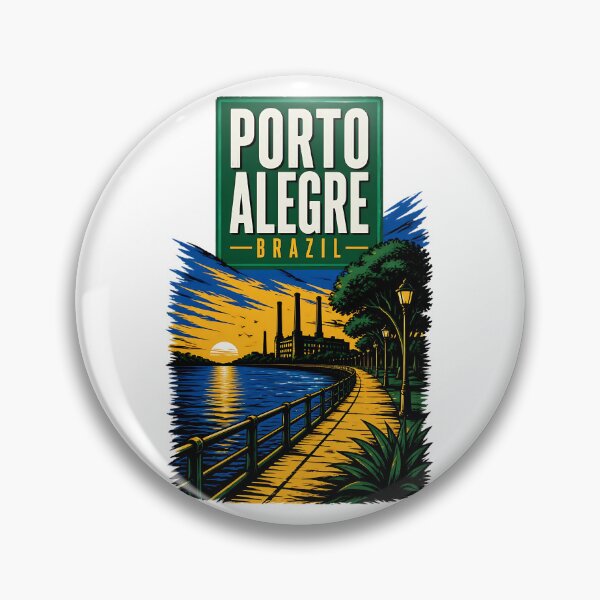 Item preview, Porto Alegre Brazil Vintage Travel Tourism designed and sold by TravelersGems.